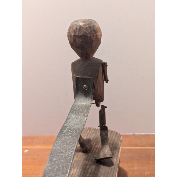 Very Early Dancing Dan Wood Figure Folk Art - Picture 5 of 8